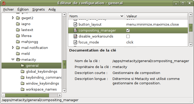 mode composite dans l’éditeur de configuration