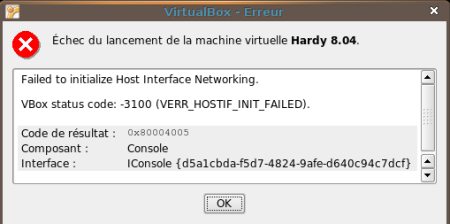 erreur quand l