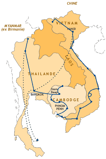 carte du voyage