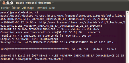 récupération du fichier mp3