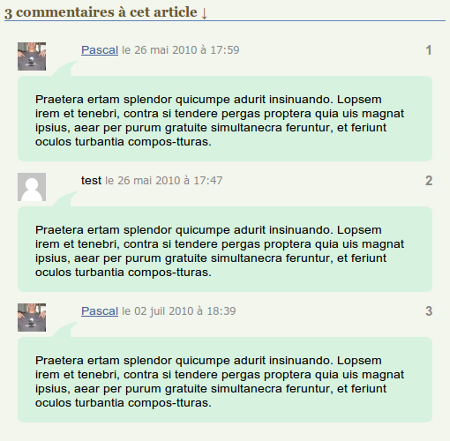 les nouveaux commentaires
