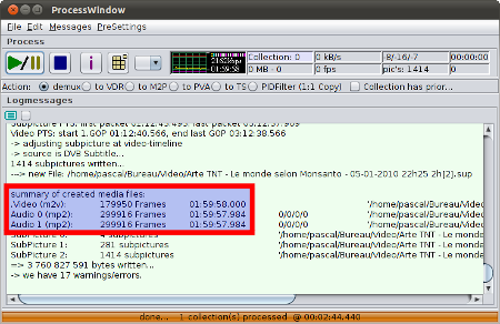 projectx - fin du traitement