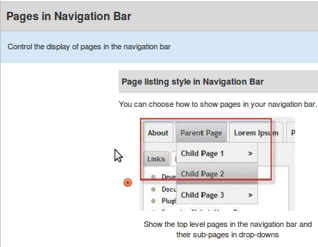 page navigation