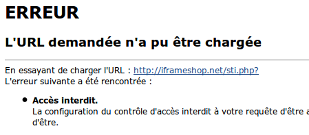 accès au blog impossible