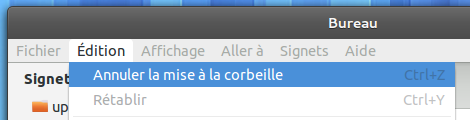 annuler mise à la corbeille