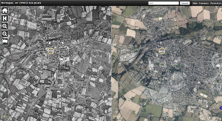 Vitré vu du ciel 1950-2012