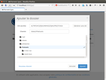 ajouter un dossier
