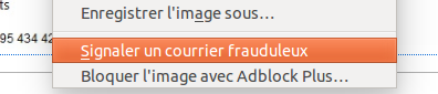 signaler un message comme frauduleux