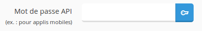 Mot de passe API