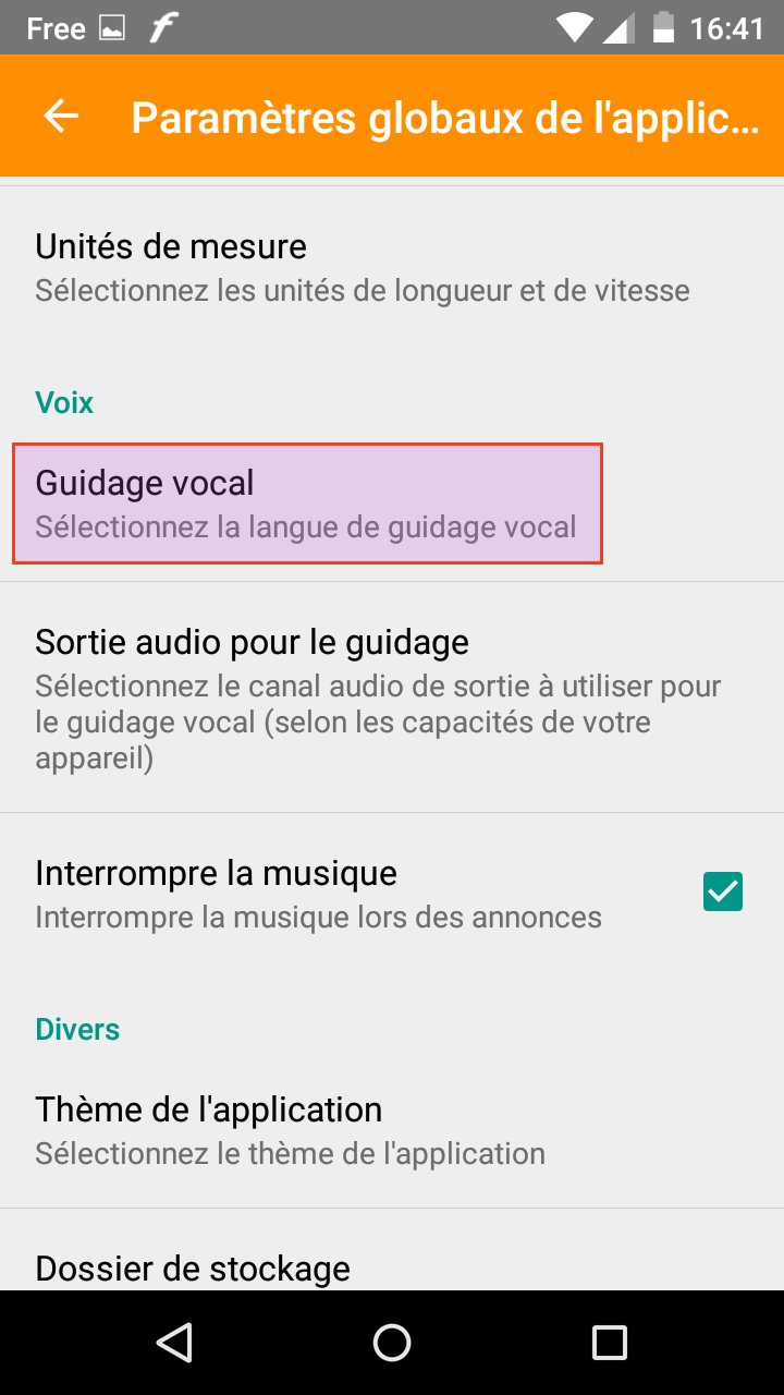 osmand guidage vocal