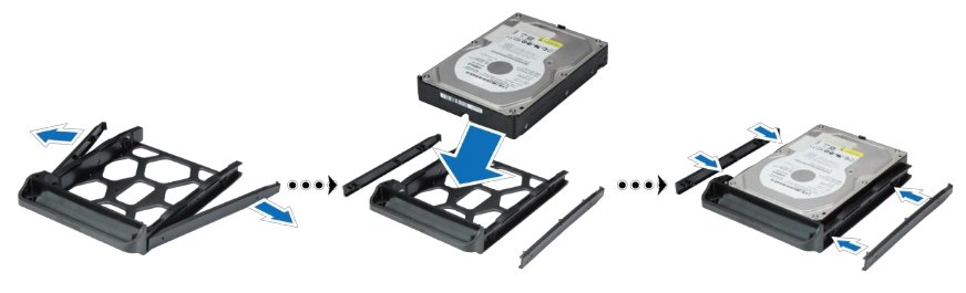 DS214 : installer les HDs