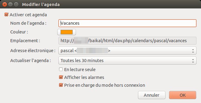 Créer un nouvel agenda