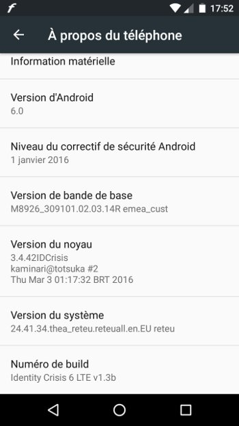 À propos du téléphone