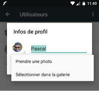 changer la photo du profile