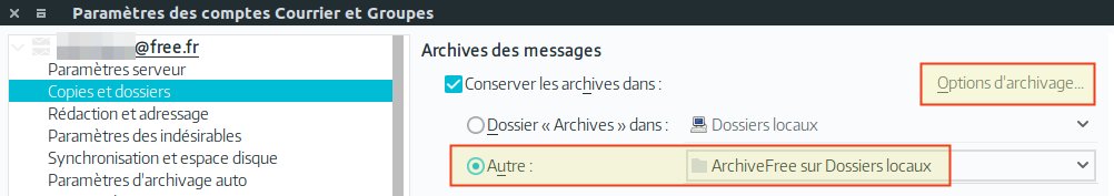 Options d’archivage